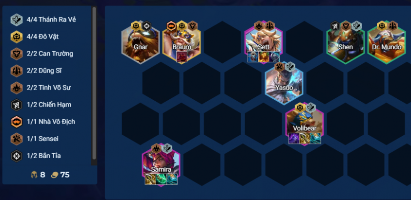 Đội hình Volibear Carry không có ấn Đô Vật