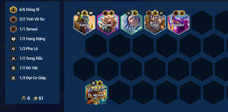 Giữa game đội hình Mundo Carry