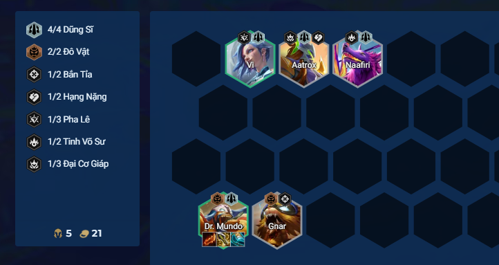 Đầu game đội hình Mundo Carry
