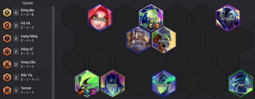 Đội hình Kayle Bóng Ma reroll