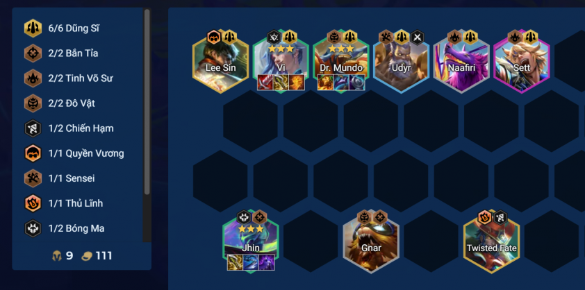 Đội hình Jhin - Vi Nắm Đấm Thép