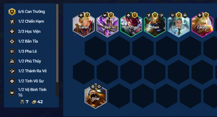 Lên cấp và ghép đồ giai đoạn giữa game