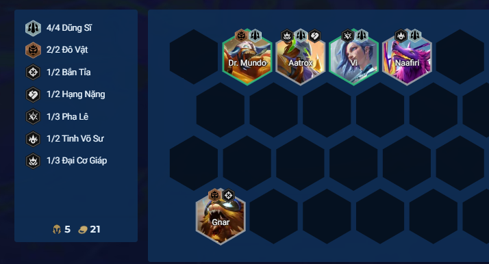 Đội hình Lee Sin Dũng Sĩ đầu game