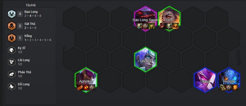 Chiến thuật giữa game đội hình Rengar Bạo Long