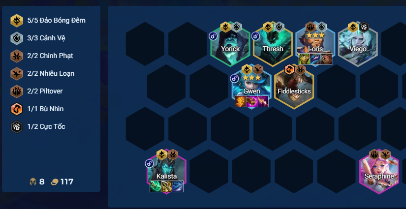 Đội hình Gwen Đảo Bóng Đêm DTCL Mùa 16