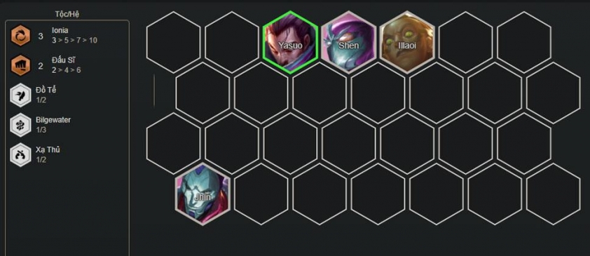 Tướng khởi đầu giai đoạn đầu game