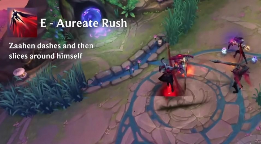 Lướt và chém xung quanh gây sát thương