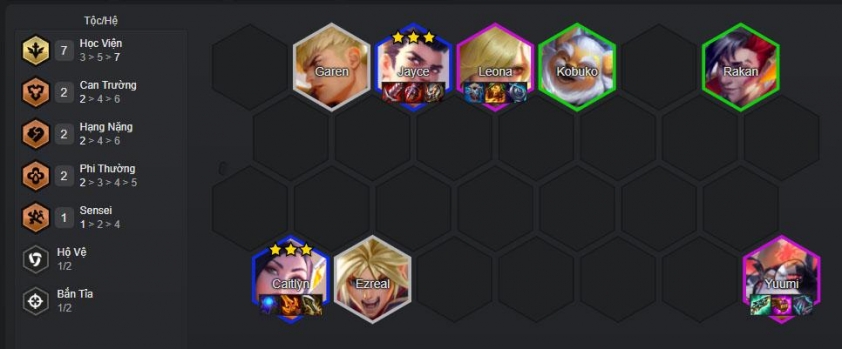 Đội hình Caitlyn Học Viện DTCL mùa 15