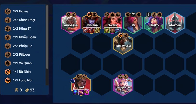 Đội hình Mel Flex DTCL Mùa 16