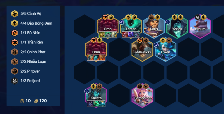 Cuối game đội hình Kalista Cảnh Vệ Chiến thuật cuối game với Kalista Cảnh Vệ