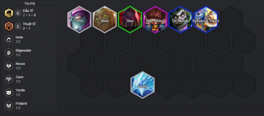 Giữa game đội hình Lissandra Đấu Sĩ Bổ sung Kobuko, ghép đồ Ngộ Không giữa trận