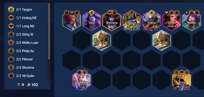 Đội hình Diana Carry DTCL Mùa 16 Đội hình Diana Carry gồm các tướng chính